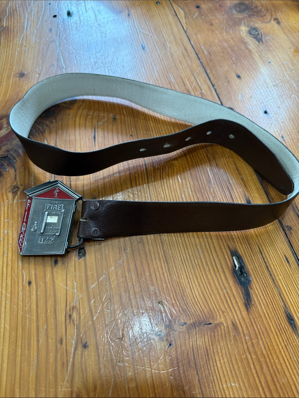 Vintage Gamewell Firefighter Call Box Pull Station Belt Buckle Size 34
